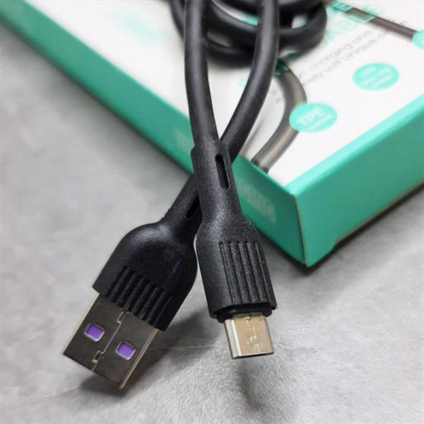 Фото - Кабель синхронізації даних SkyDolphin S03V USB-microUSB 1m Black (USB-000420)