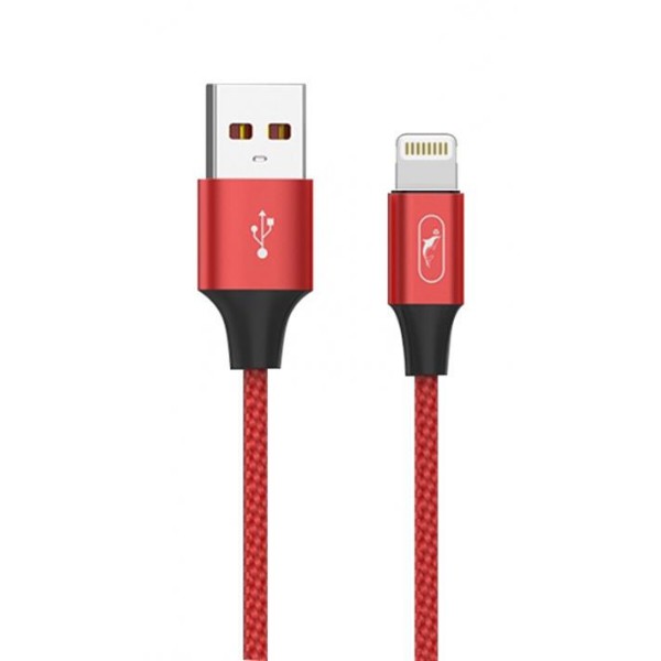 Фото - Кабель SkyDolphin S55L Neylon USB - Lightning 1m Red (USB-000435)