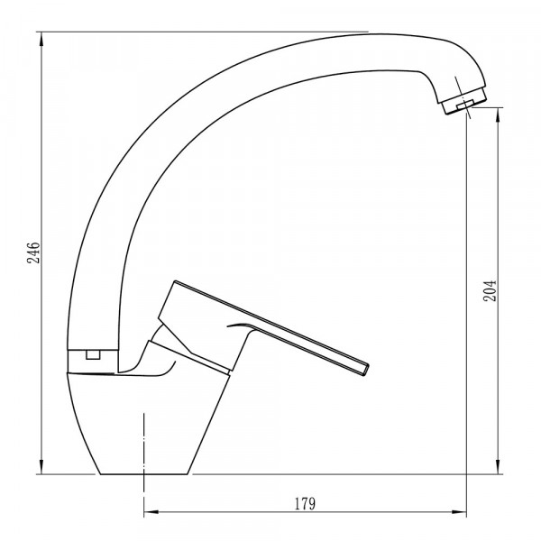 Фото - Кухонний змішувач GH Lydia Хром (21.10.132)