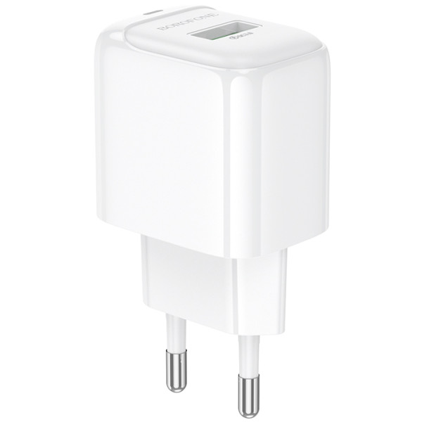 Фото - Мережевий зарядний пристрій BOROFONE BAS42A Potential single-port QC3.0 charger(EU) White (6941991113789)