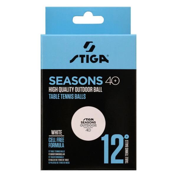 Фото - Набір м'ячів для настільного тенісу Stiga Seasons, White 12 шт. (1110-2810-12)