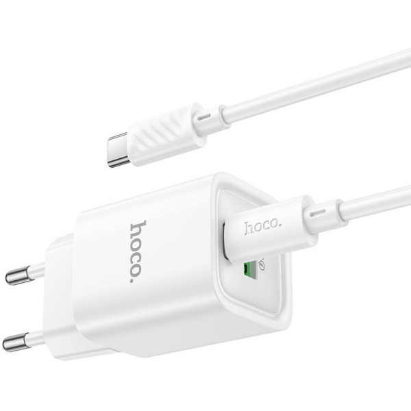 Фото - Сетевое зарядное устройство HOCO C149A Charm PD30W+QC3.0 charger set (C to C)(EU) White (6942007630351)
