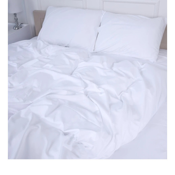 Фото - Простирадло двоспальне MirSon Soft Elegance №18-0000 White 180х190 см (2200010915228)