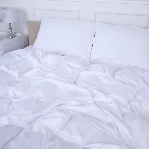 Фото - Простирадло двоспальне MirSon Soft Elegance №18-0000 White 180х190 см (2200010915228)