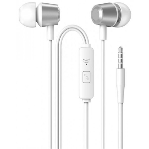 Фото - Навушники вкладиші дротові SkyDolphin SR20 Metal White (HF-000409)