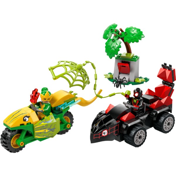 Фото - Конструктор LEGO Spidey Перегони на електромобілях з динозаврами (11198)