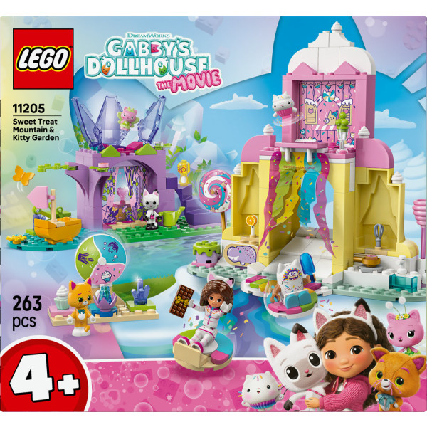 Фото - Конструктор LEGO Gabby's Dollhouse Гора солодощів і сад Кітті (11205)