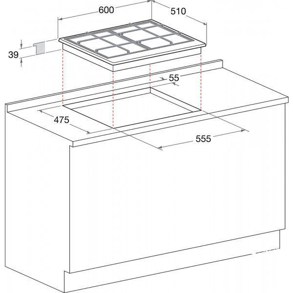 Фото - Варильна поверхня газова Hotpoint-Ariston PCN 641 T/IX/HA