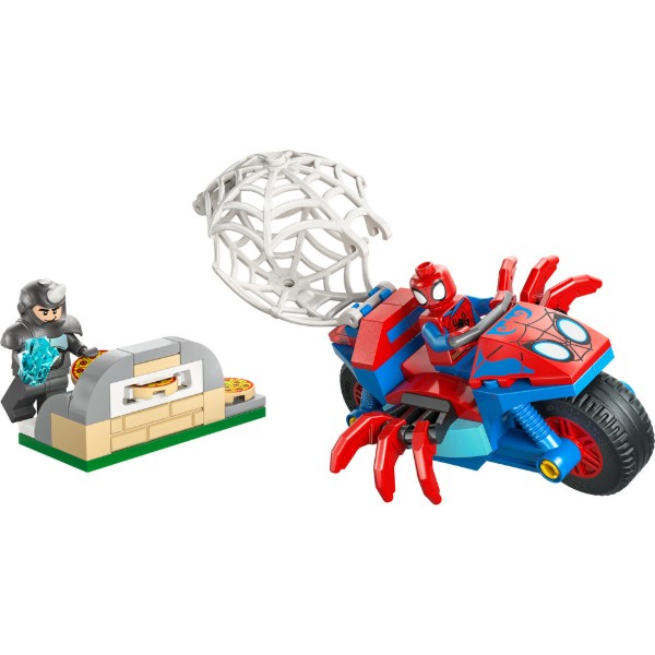 Фото - Конструктор LEGO  Spidey Павук на мотоциклі проти Носорога (11206)