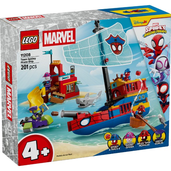 Фото - Конструктор LEGO  Spidey Піратський корабель команди Павука (11208)