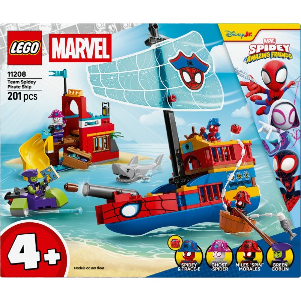 Фото - Конструктор LEGO  Spidey Піратський корабель команди Павука (11208)