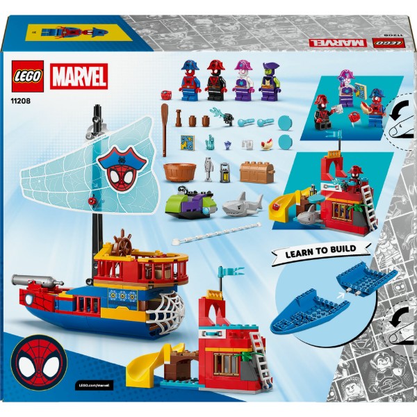 Фото - Конструктор LEGO  Spidey Піратський корабель команди Павука (11208)