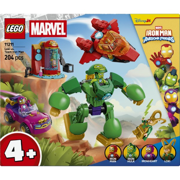 Фото - Конструктор LEGO Disney Junior Marvel Локи против команды Железного человека (11211)