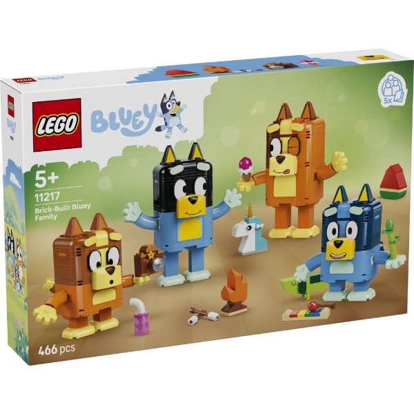 Фото - Конструктор LEGO  Bluey Сім'я Блуї з кубиків (11217)