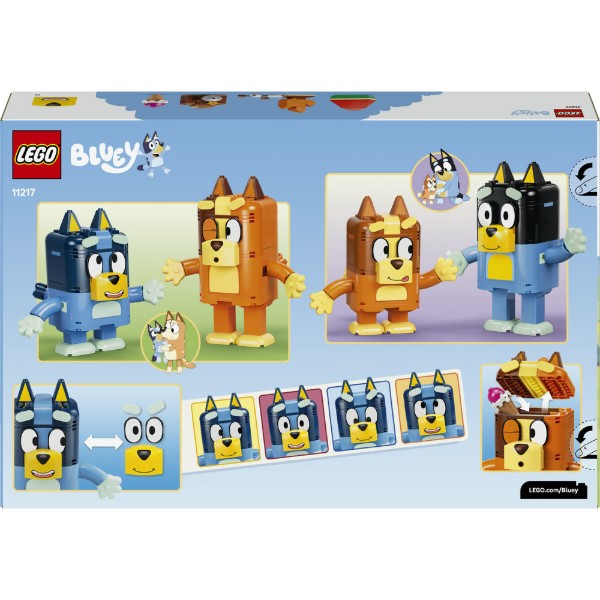 Фото - Конструктор LEGO  Bluey Сім'я Блуї з кубиків (11217)