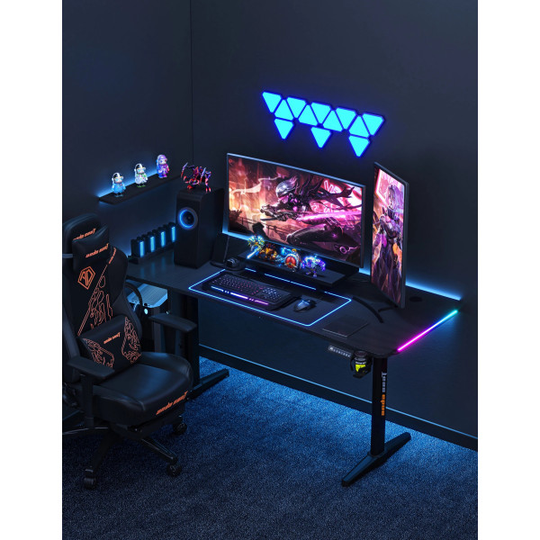 Фото - Стіл з електрорегулюванням висоти Anda Seat Terminator RGB Black (AD-D-DD1-1600L-01-B)