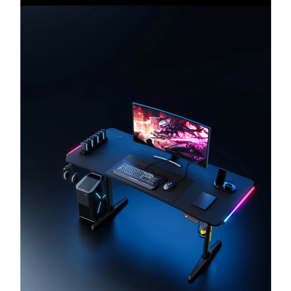 Фото - Стіл з електрорегулюванням висоти Anda Seat Terminator RGB Black (AD-D-DD1-1600L-01-B)