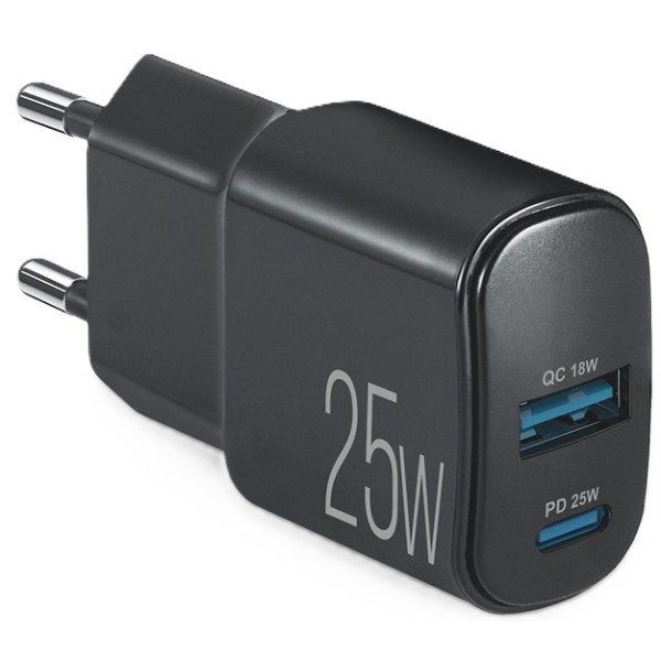 Фото - Мережевий зарядний пристрій Brevia ePower PD25W USB-C+USB-A (45025CAB) Фото - Мережевий зарядний пристрій Brevia ePower PD25W USB-C+USB-A (45025CAB)