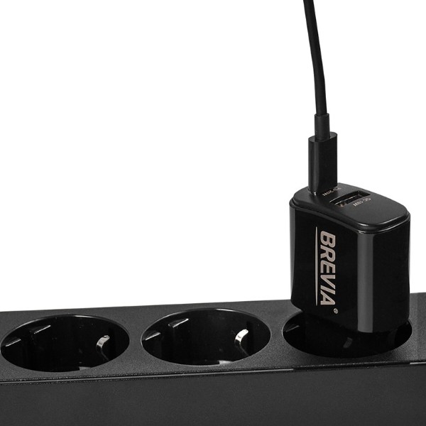 Фото - Мережевий зарядний пристрій Brevia ePower PD25W USB-C+USB-A (45025CAB)