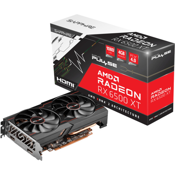 Фото - Відеокарта Sapphire Radeon RX 6500 XT 4GB GDDR6 PULSE GAMING OC (11314-07-20G)