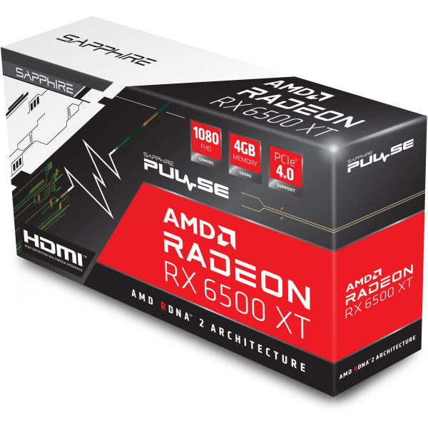 Фото - Відеокарта Sapphire Radeon RX 6500 XT 4GB GDDR6 PULSE GAMING OC (11314-07-20G)