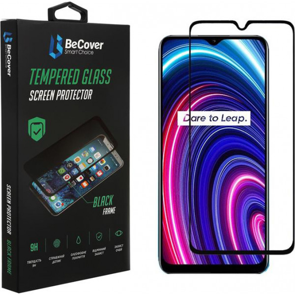 Фото - Захисне скло для смартфону BeCover for Realme C25Y Black (707139)