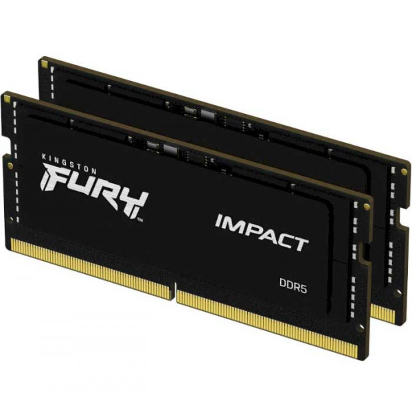 Фото - Память DDR Kingston SODIMM DDR5 2x16 32GB/5600 Fury Impact (KF556S40IBK2-32)