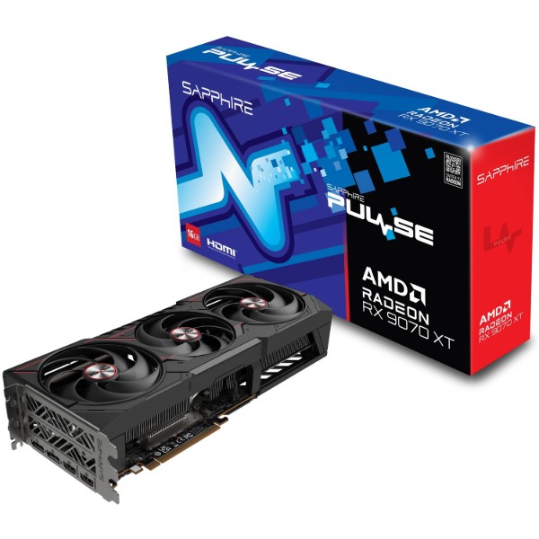 Фото - Відеокарта Sapphire Radeon RX 9070 XT 16GB GDDR6 PULSE GAMING OC (11348-03-20G)