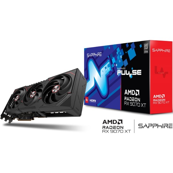 Фото - Відеокарта Sapphire Radeon RX 9070 XT 16GB GDDR6 PULSE GAMING OC (11348-03-20G)