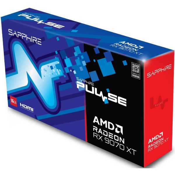 Фото - Відеокарта Sapphire Radeon RX 9070 XT 16GB GDDR6 PULSE GAMING OC (11348-03-20G)