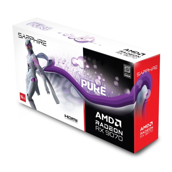 Фото - Видеокарта Sapphire AMD PURE RADEON RX 9070 GAMING OC 16GB DUAL (11349-02-20G)