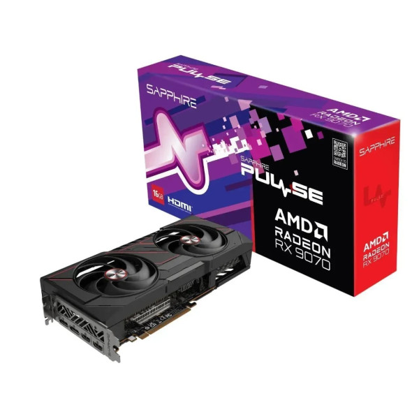 Фото - Видеокарта Sapphire AMD PULSE RADEON RX 9070 GAMING 16GB DUAL (11349-03-20G)