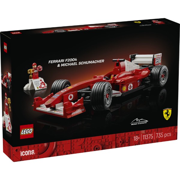 Фото - Конструктор LEGO Icons Ferrari F2004 та Michael Schumacher (11375)