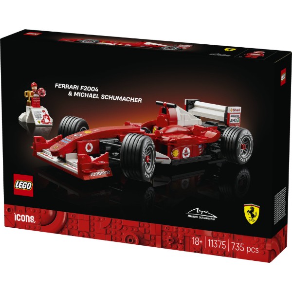 Фото - Конструктор LEGO Icons Ferrari F2004 та Michael Schumacher (11375)