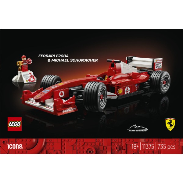 Фото - Конструктор LEGO Icons Ferrari F2004 та Michael Schumacher (11375)