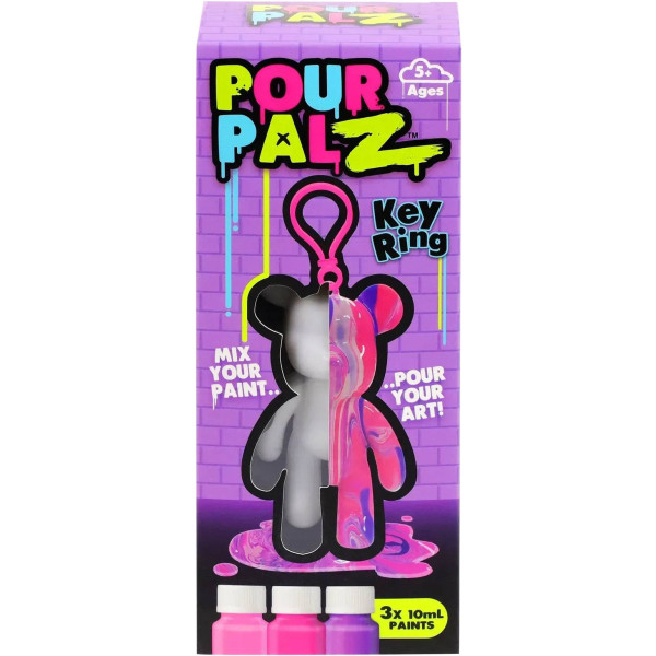 Фото - Набір для декупажу та розпису Pour Palz Брелок Ведмедик в ас.(GS-G08162)