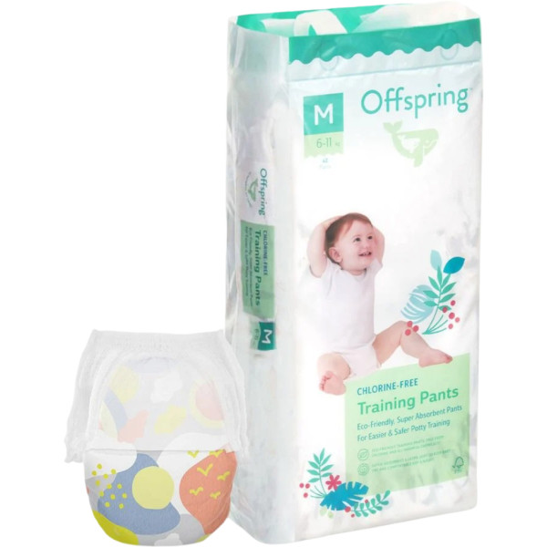 Фото - Одноразові підгузки-трусики Offspring розмір M, 6-11 кг 42 шт. Небо (DP-OI-FAP-M42P-SKY)