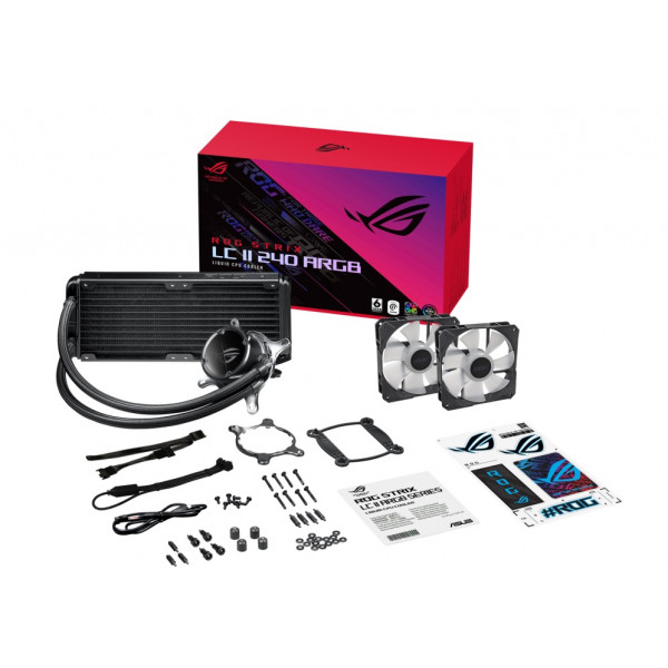 Фото - Водяна система охолодження Asus ROG Strix LC II 240 ARGB (90RC00E1-M0UAY0)