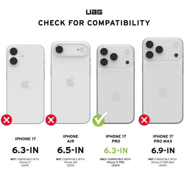 Фото - Чехол для смартфона UAG for iPhone 17 Pro, Plasma XTE MagSafe, Clear/Titanium (114527114G36)
