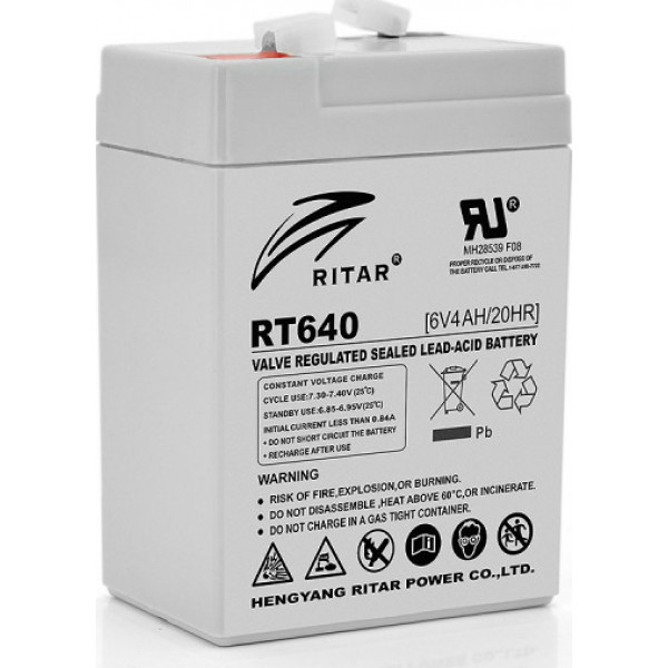Фото - Акумулятор для ДБЖ Ritar AGM 6V-4Ah (RT640)