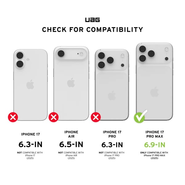 Фото - Чохол для смартфону UAG for iPhone 17 Pro Max, Pathfinder Clear MagSafe, Ice/Silver (114552114333)
