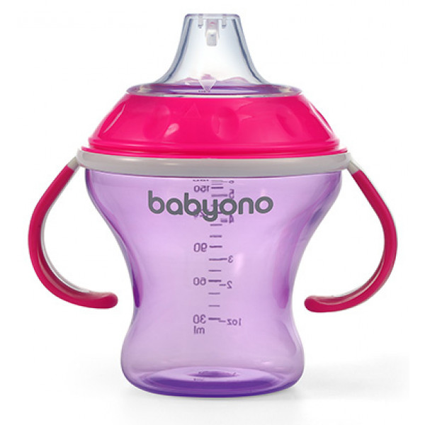 Фото - Поильник-непроливайка детский BabyOno Natural nursing 180 мл (3+) Розовый (1456/02)