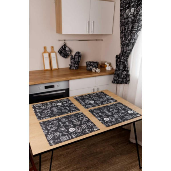 Фото - Серветка для сервірування Прованс Breakfast black 35х45 см (039619)