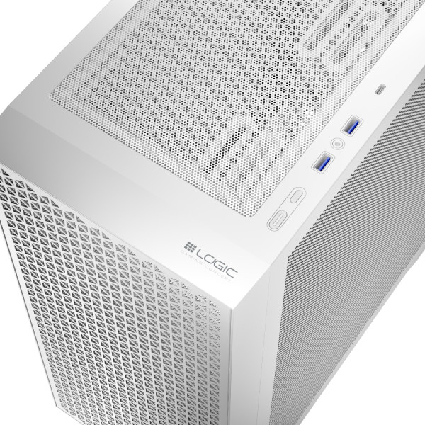 Фото - Корпус Logic Concept DART PRO MIDI WHITE MESH fans 4x120mm без БЖ (AT-DART-PRO-0000-20)