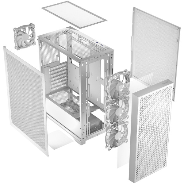 Фото - Корпус Logic Concept DART PRO MIDI WHITE MESH fans 4x120mm без БЖ (AT-DART-PRO-0000-20)