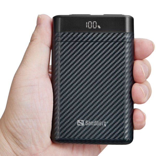 Фото - Батарея мобільна Sandberg 10000mAh 20W PD Survivor Nano Powerbank 2xUSB-C IN/OUT, IPX8 (421-32)