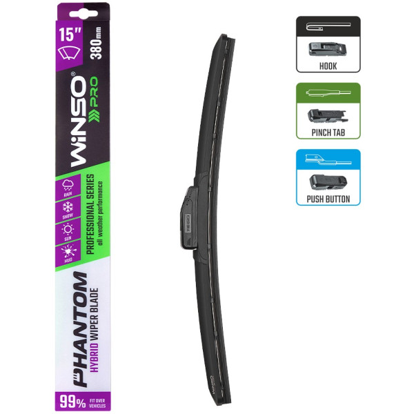 Фото - Щетка стеклоочистителя Winso PRO PHANTOM 15/380 (118380)