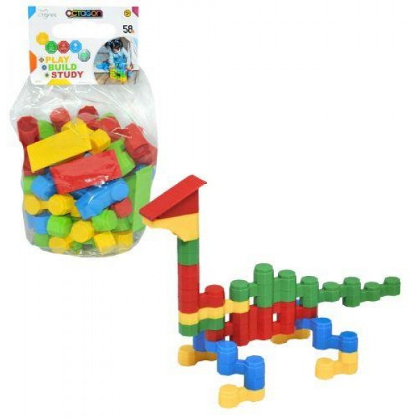 Фото - Пластиковий конструктор для малюків Tigres "Octagon" 58 ел. в пакеті (39777)