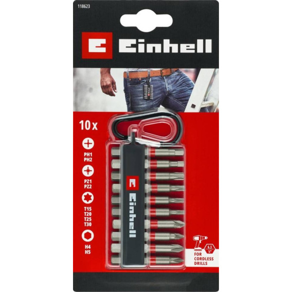 Фото - Набор бит для отвертки Einhell 50 мм 10 шт. (118623)