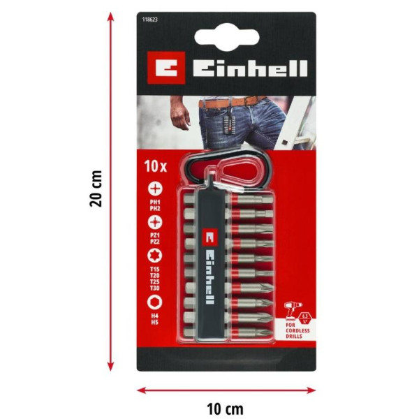 Фото - Набор бит для отвертки Einhell 50 мм 10 шт. (118623)